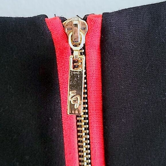 Eliza J Women’s Dress Office Siren Modern Classic Striped Sheath Gold Zip Size 8 - Picture 6 of 10